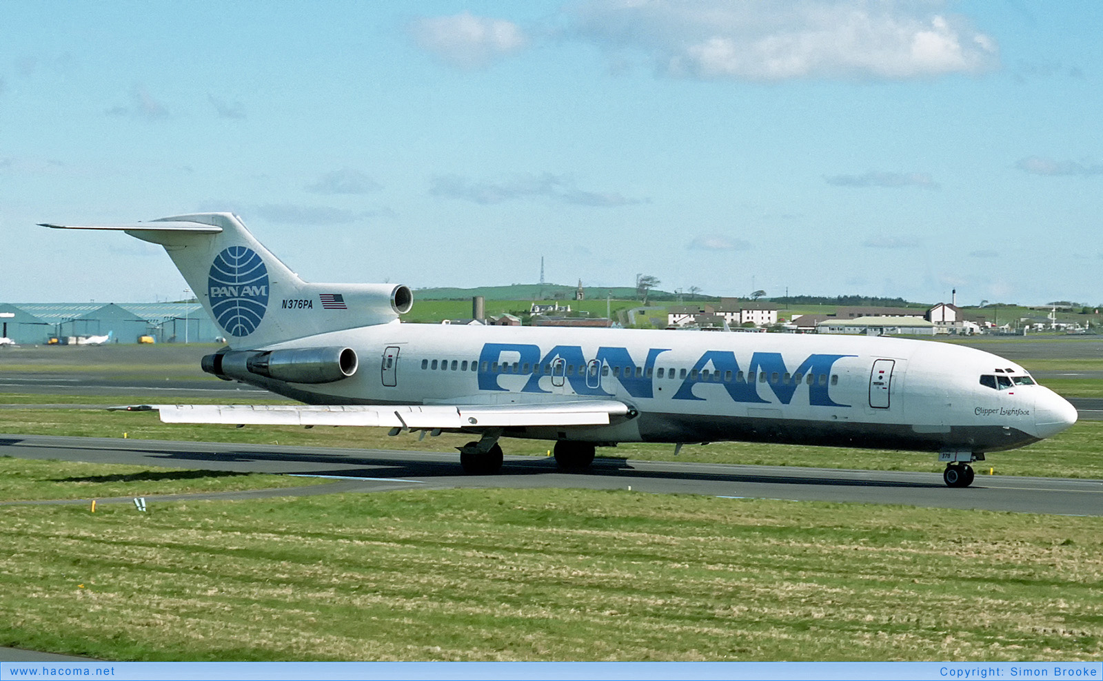 Foto von N376PA - Pan Am Clipper Lightfoot - Flughafen Glasgow-Prestwick - 05.1991