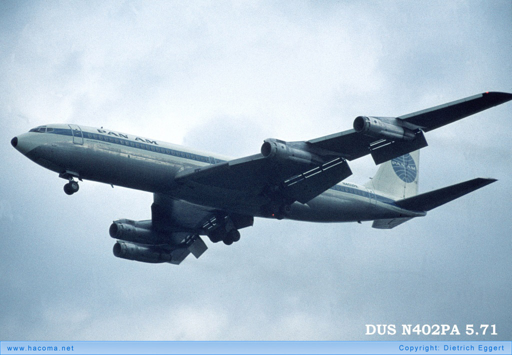 Photo of N402PA - Pan Am Clipper Black Hawk - Dusseldorf Airport - May 1971