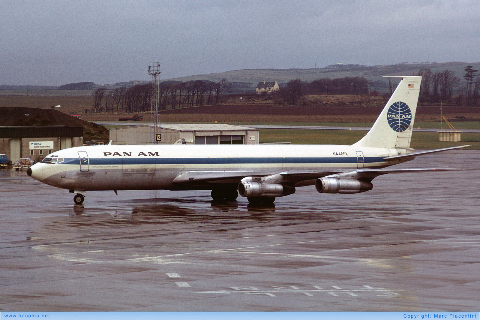 Photo of N448PA - Pan Am Clipper Pacific Raider - Glasgow Prestwick Airport - 1975
