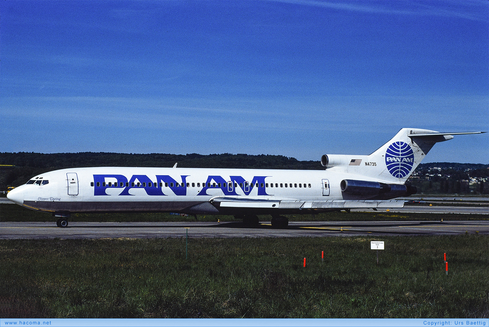 Photo of N4735 - Pan Am Clipper Daring - Zurich International Airport - 1989