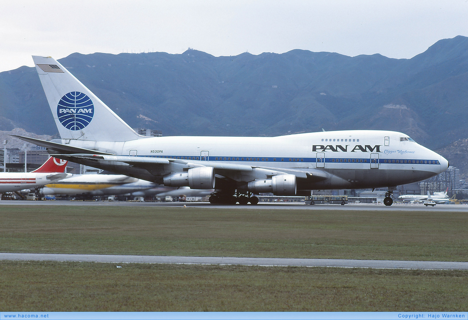 Photo of N530PA - Pan Am Clipper Mayflower - Kai Tak Airport - Apr 16, 1980