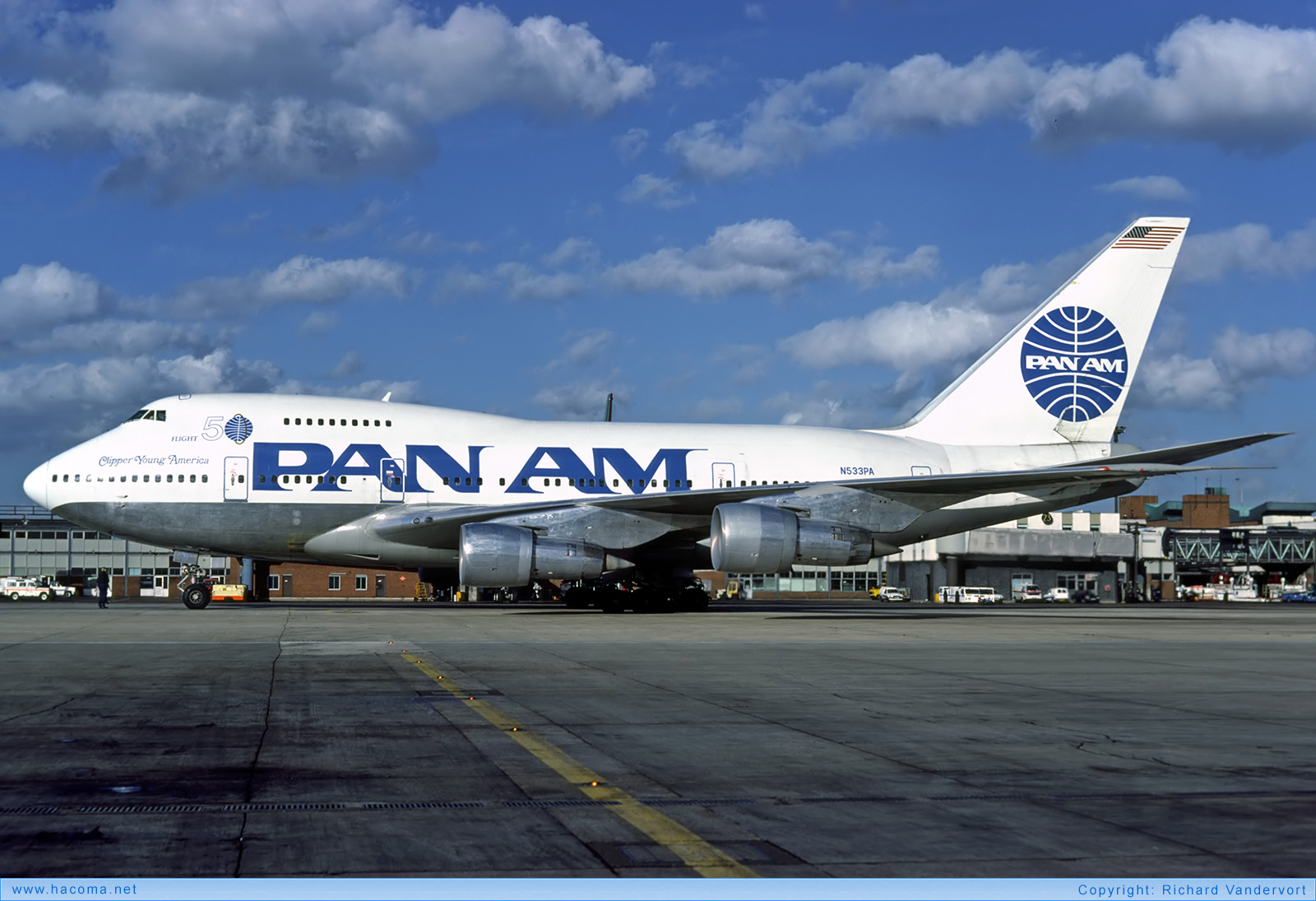 Foto von N533PA - Pan Am Clipper Freedom / Liberty Bell / New Horizons / Young America / San Francisco - London Heathrow Airport - 10.1985