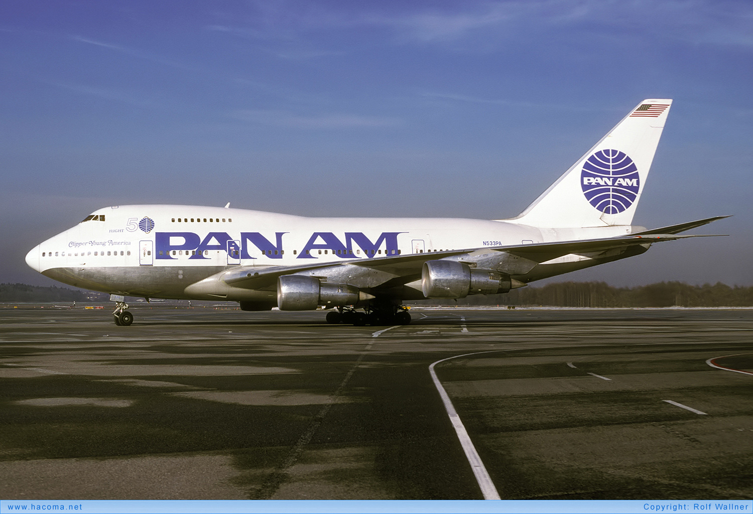 Photo of N533PA - Pan Am Clipper Freedom / Liberty Bell / New Horizons / Young America / San Francisco - Zurich International Airport - Dec 3, 1985
