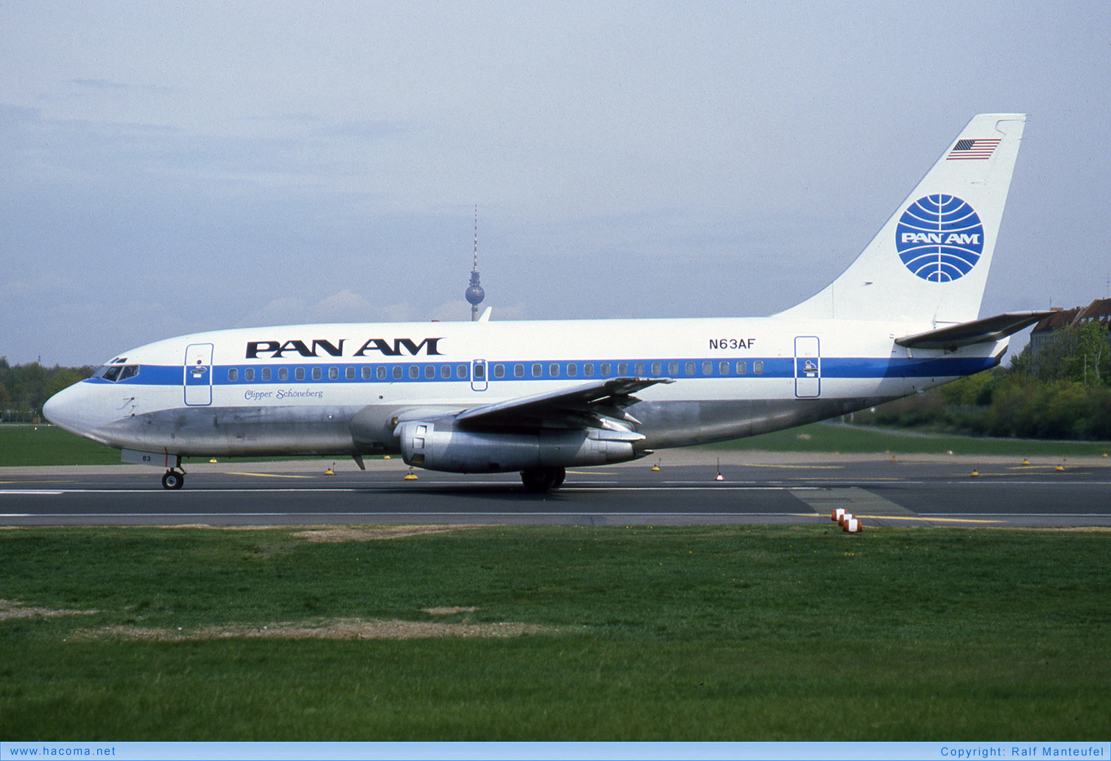 Photo of N63AF - Pan Am Clipper Schoeneberg / Poland / Hornet - Berlin Tempelhof Airport - Apr 1982