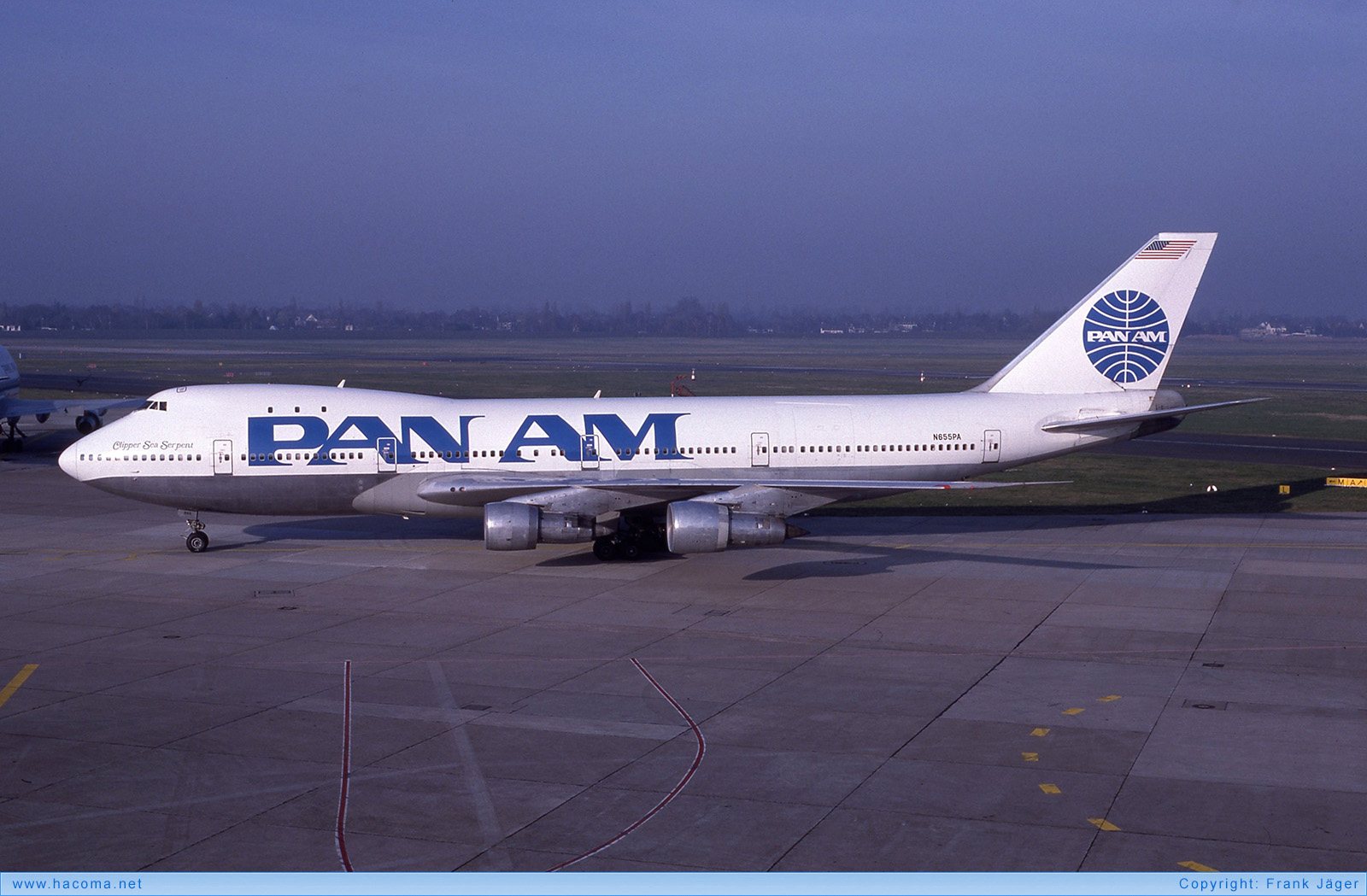 Foto von N655PA - Pan Am Clipper Wild Fire / Sea Serpent - Flughafen Düsseldorf - 24.02.1990