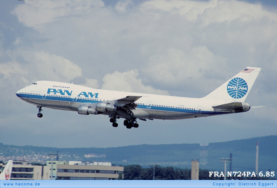Photo of N724PA - Pan Am Clipper Fairwind - Frankfurt International Airport - Jun 1985