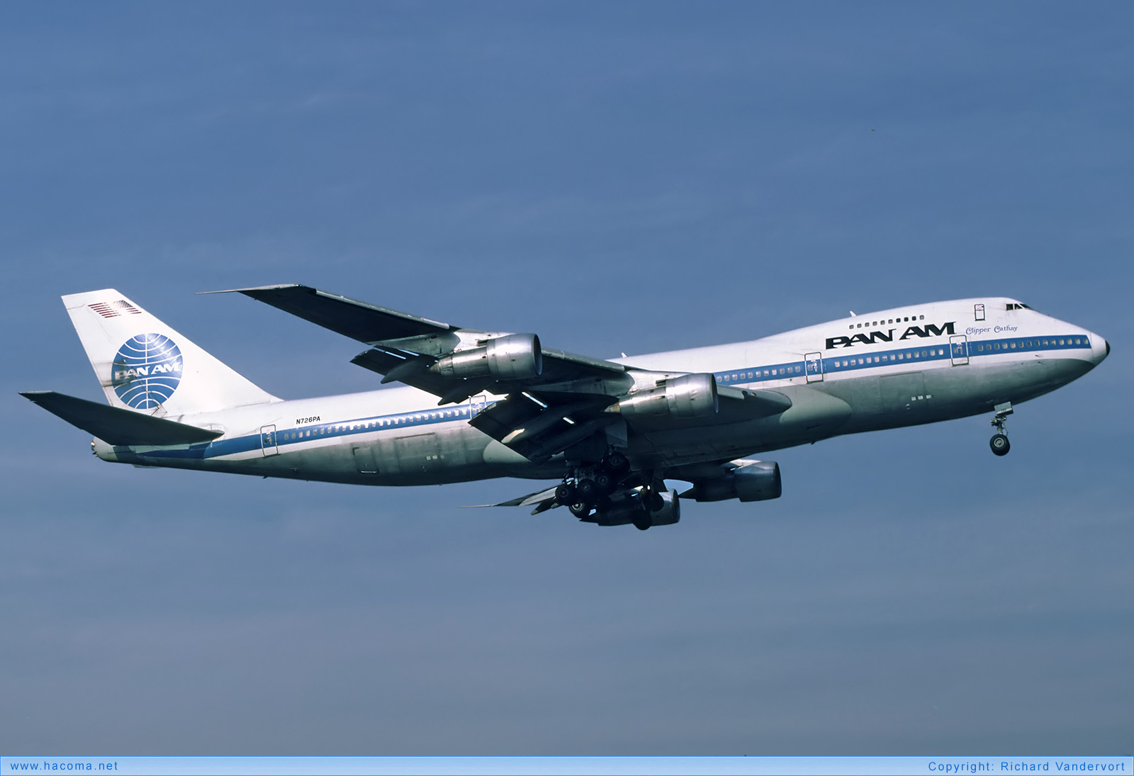 Foto von N726PA - Pan Am Clipper Cathay - London Heathrow Airport - 03.1987