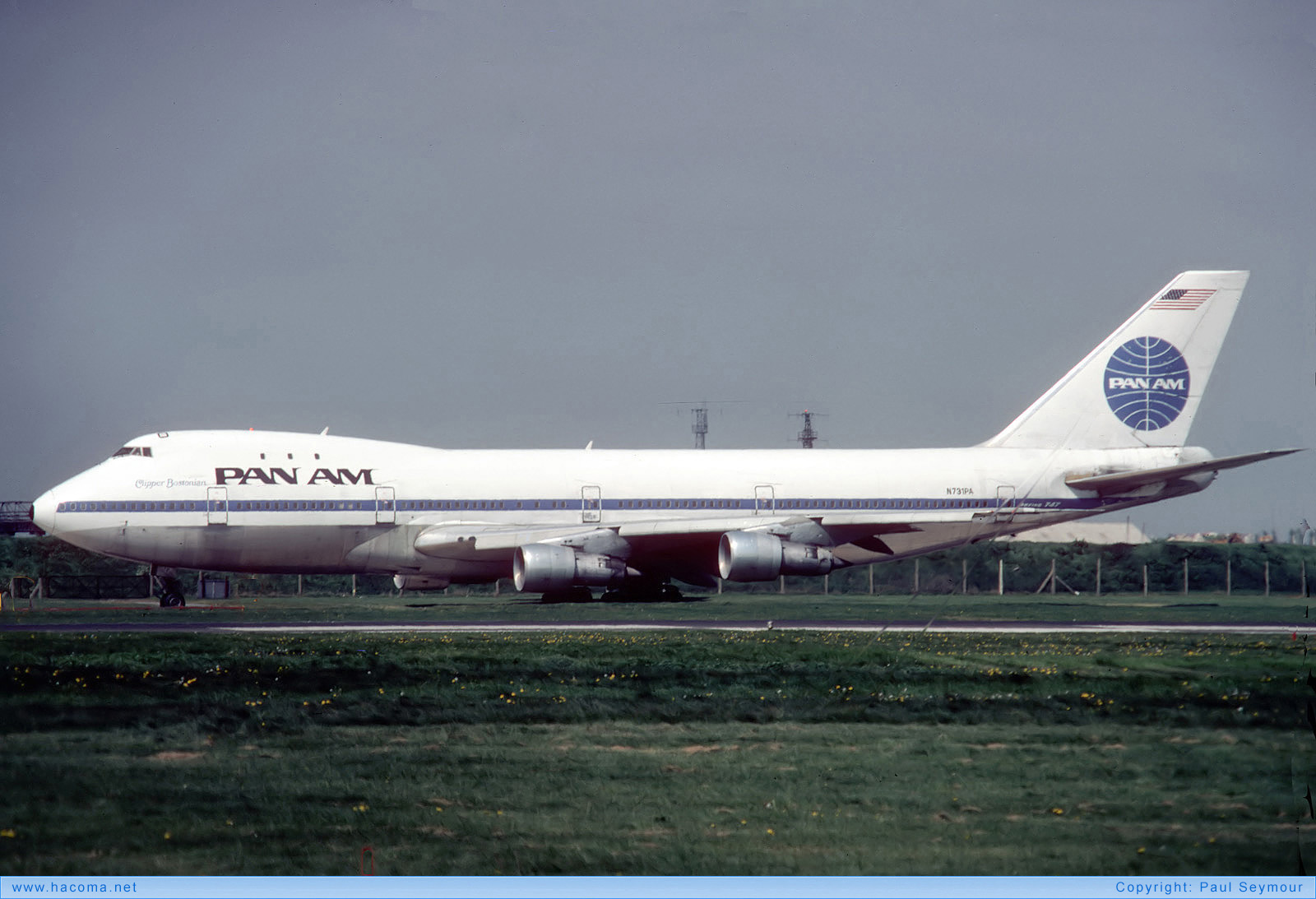Foto von N731PA - Pan Am Clipper Bostonian / Ocean Express - London Heathrow Airport - 10.05.1980