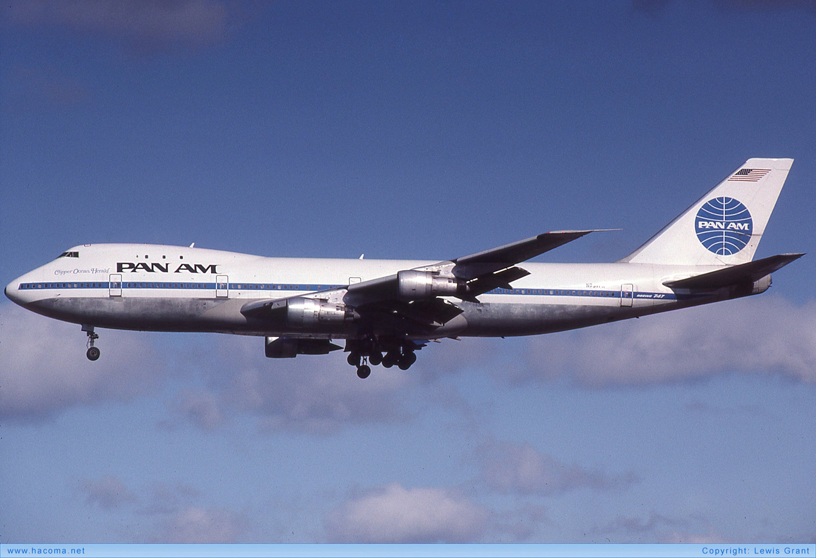 Photo of N737PA - Pan Am Clipper Red Jacket / Ocean Herald - London Heathrow Airport - Mar 13, 1982