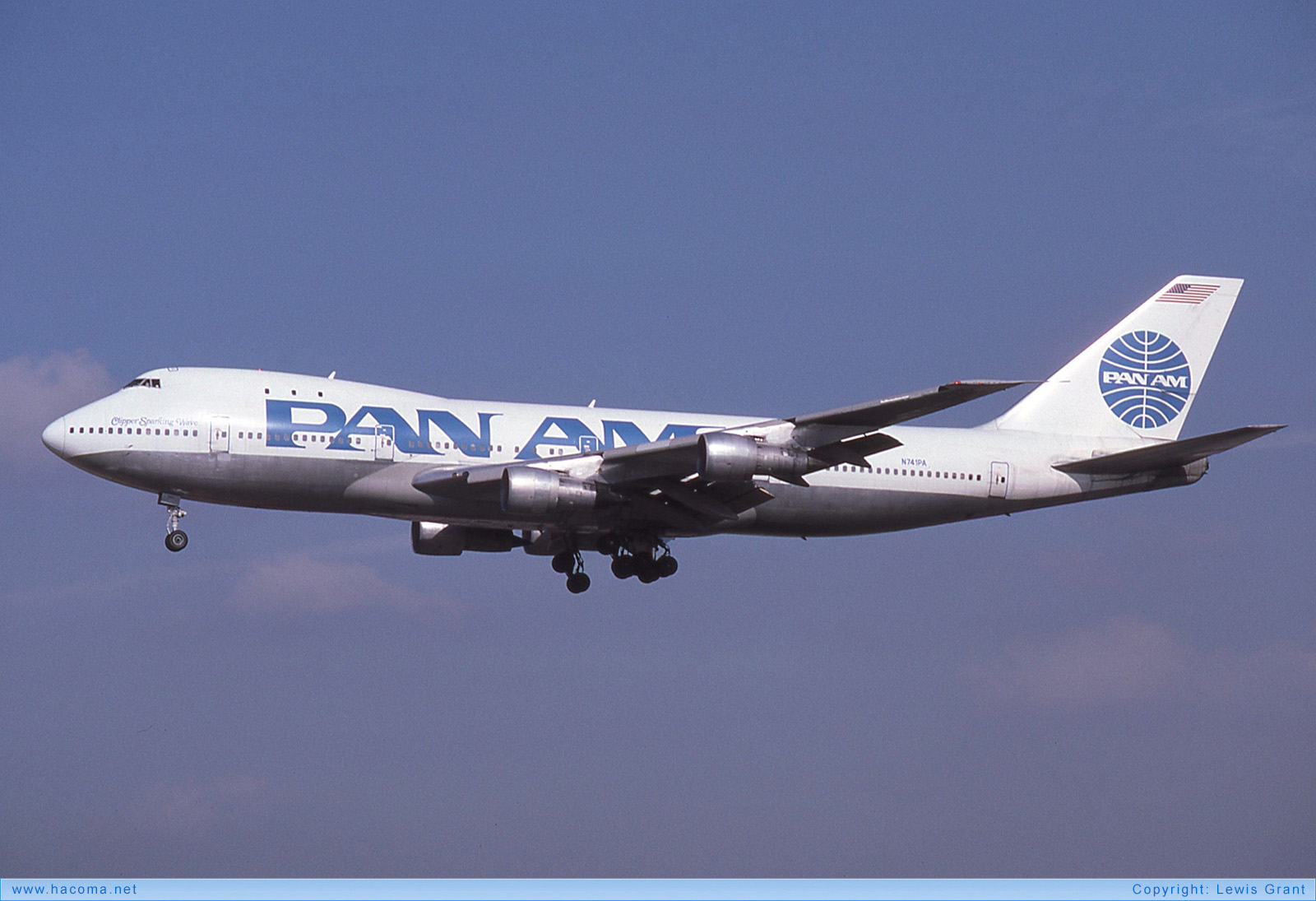 Photo of N741PA - Pan Am Clipper Kit Carson / Sparking Wave / Special Olympian - London Heathrow Airport - Mar 8, 1986