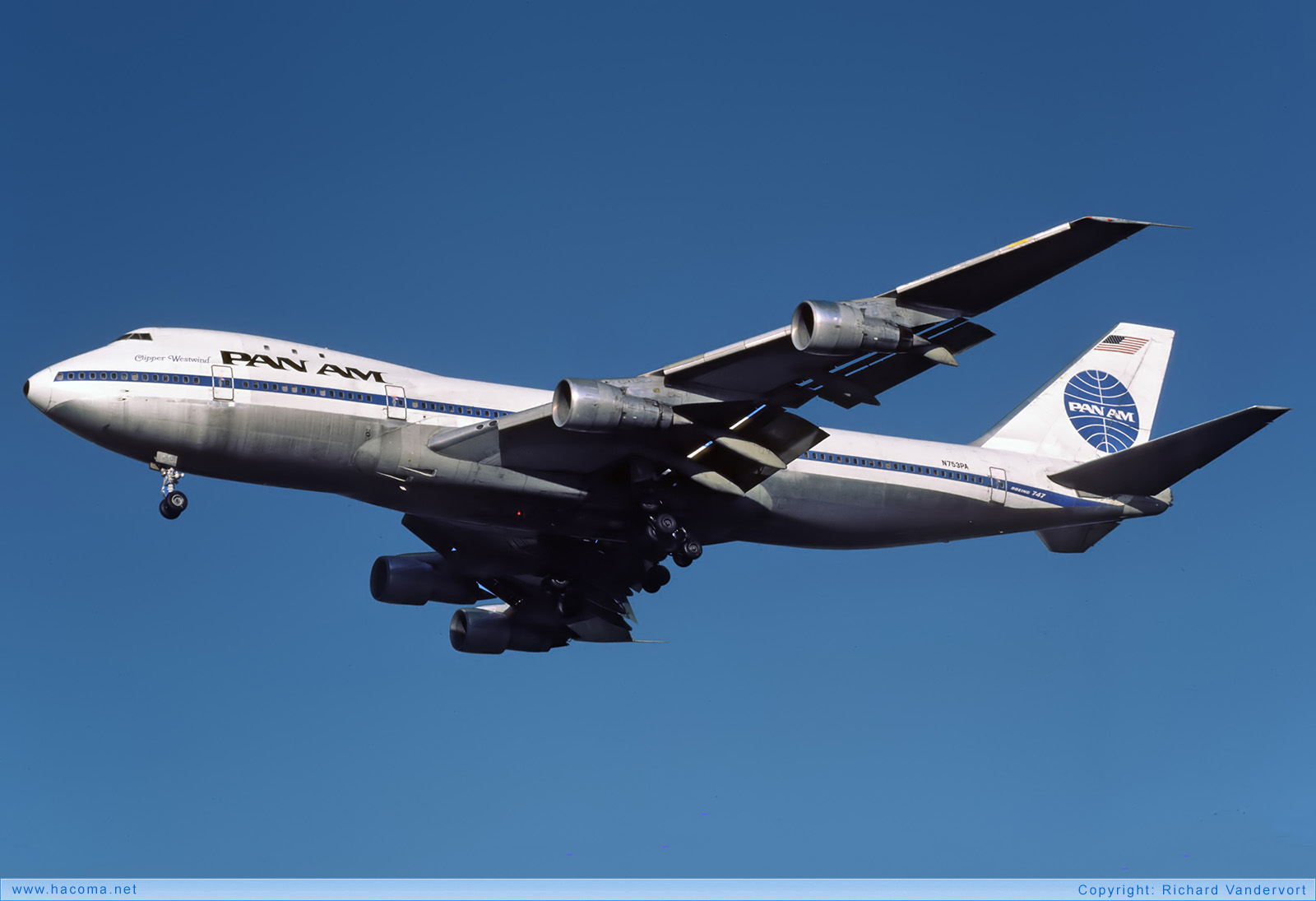 Photo of N753PA - Pan Am Clipper Westwind / Queen of the Skies - London Heathrow Airport - Jan 1981