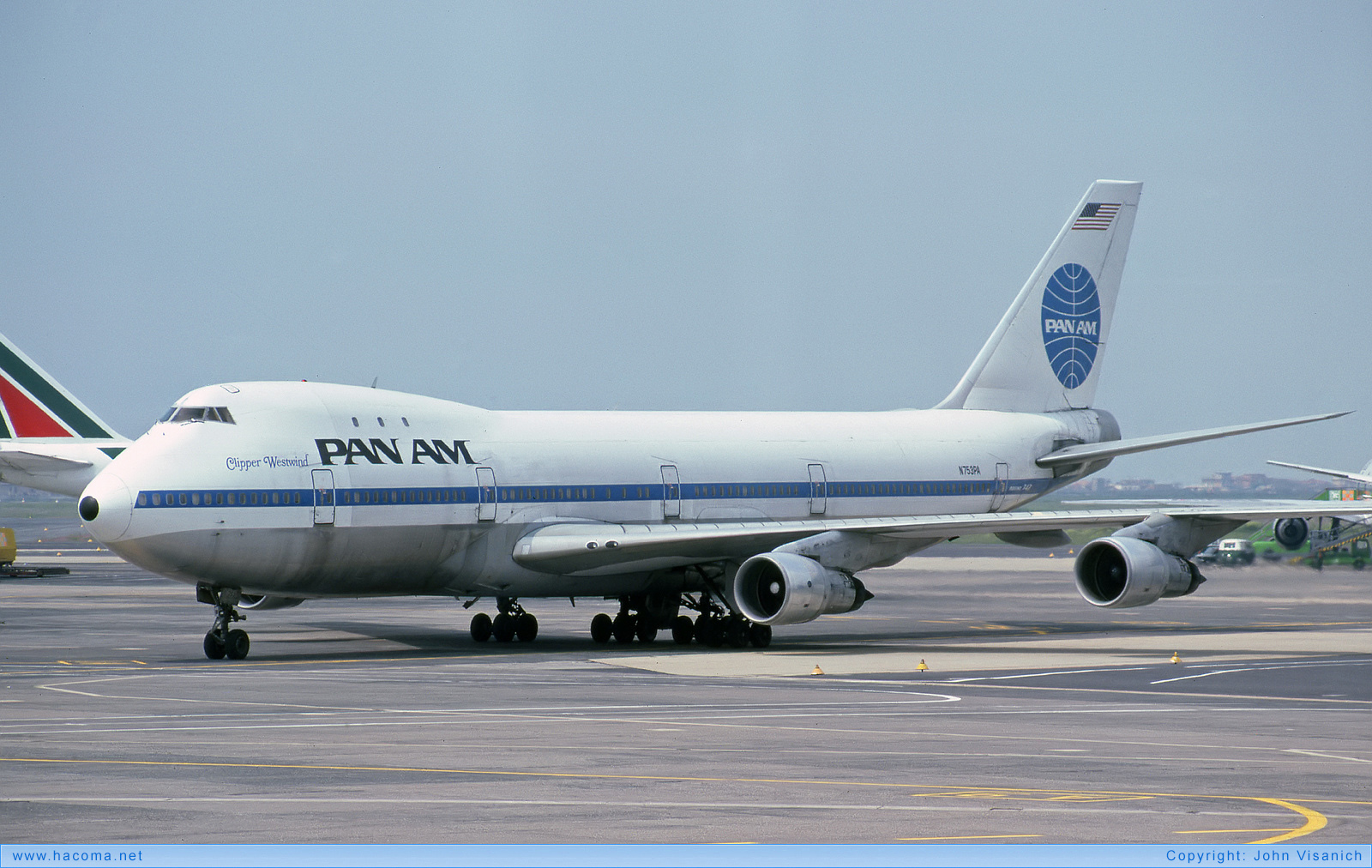 Photo of N753PA - Pan Am Clipper Westwind / Queen of the Skies - Leonardo da Vinci - Fiumicino Airport - Apr 17, 1980