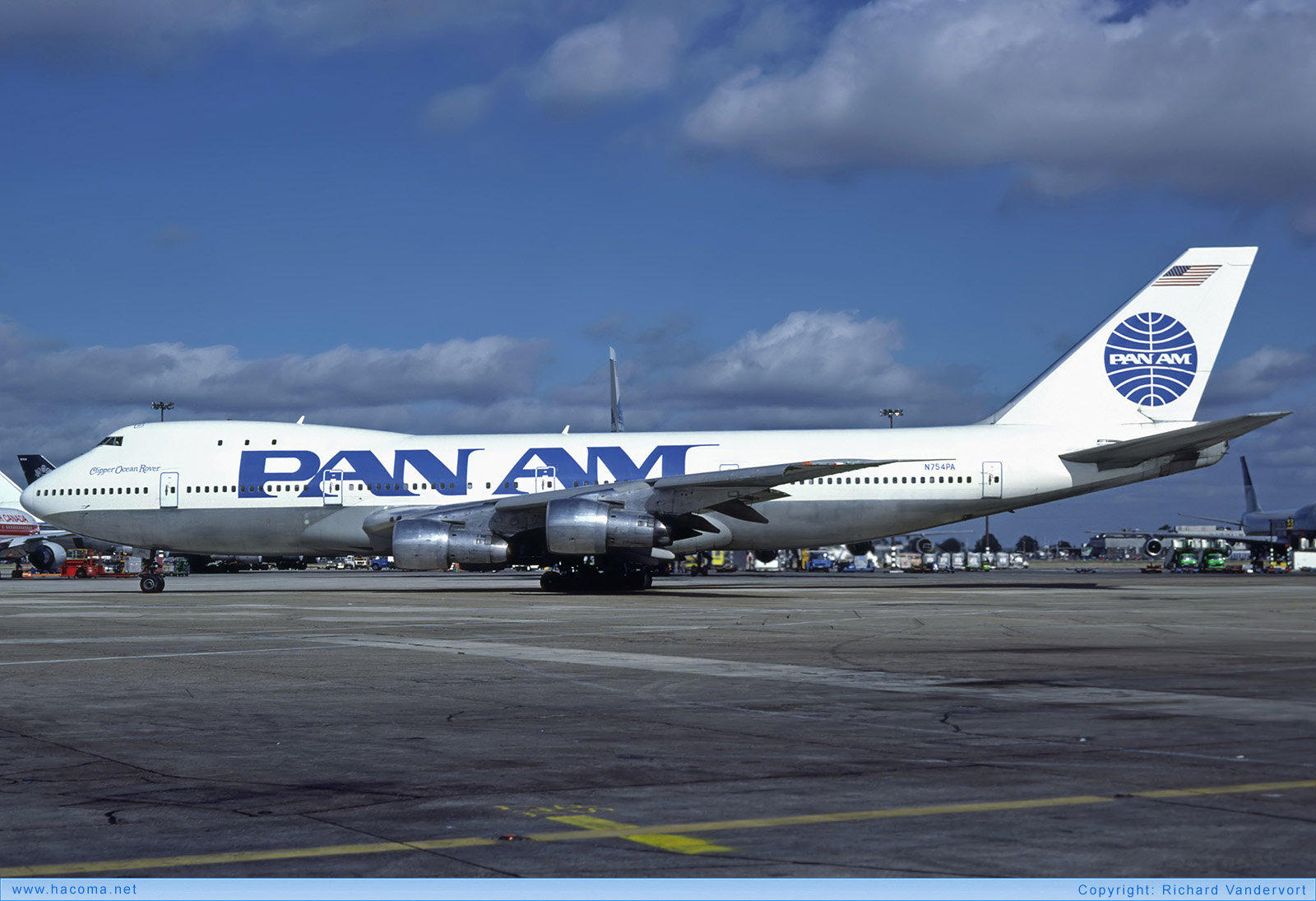 Photo of N754PA - Pan Am Clipper Ocean Rover - London Heathrow Airport - Oct 1985