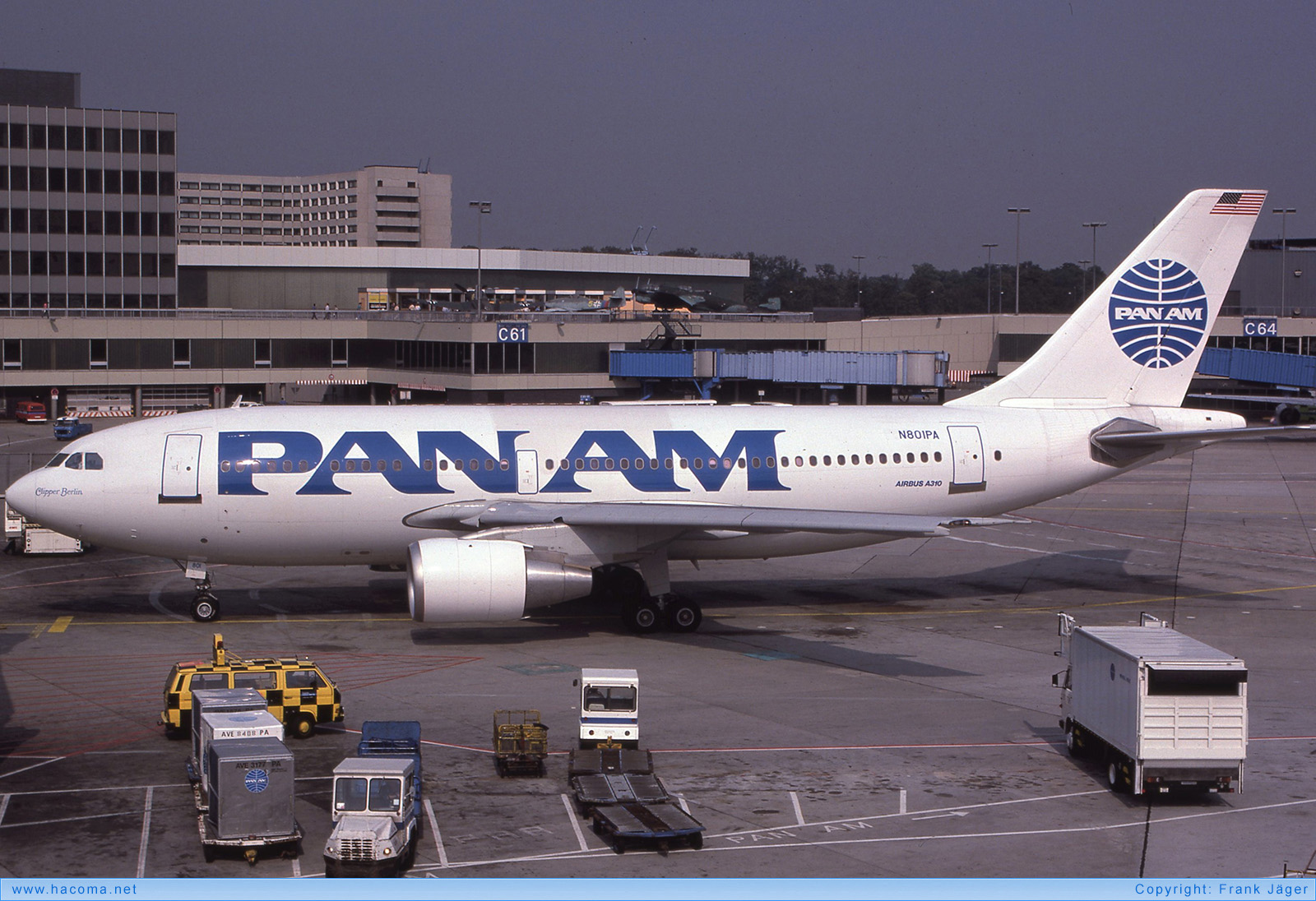 Photo of N801PA - Pan Am Clipper Berlin - Frankfurt International Airport - Sep 21, 1985