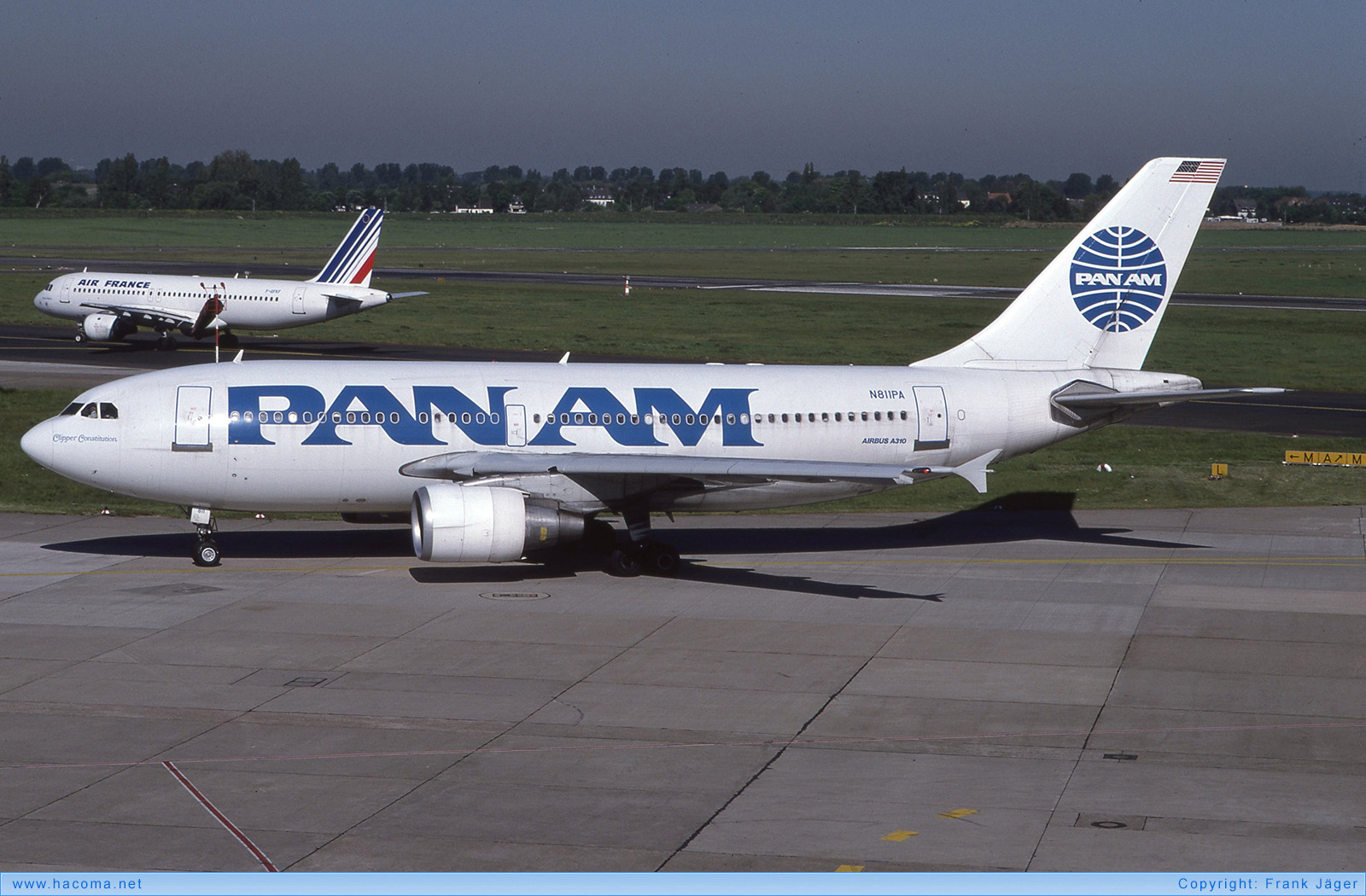 Photo of N811PA - Pan Am Clipper Constitution - Dusseldorf Airport - May 4, 1990