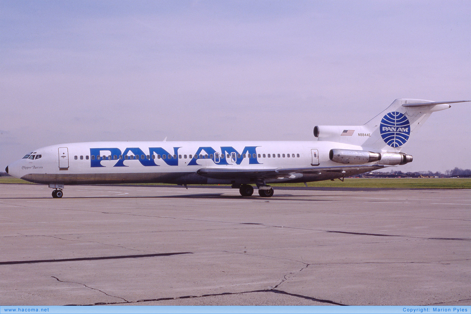 Photo of N8844E - Pan Am Clipper Aurora - Cincinnati/Northern Kentucky International Airport - Nov 1989