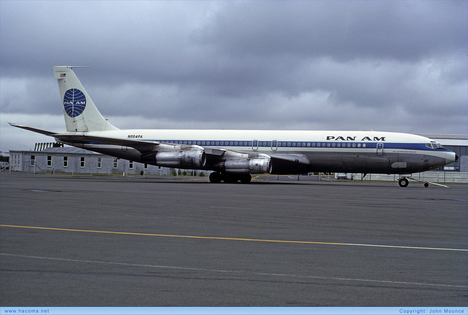 Photo of N884PA - Pan Am Clipper Nightingale - Christchurch International Airport - Mar 9, 1972
