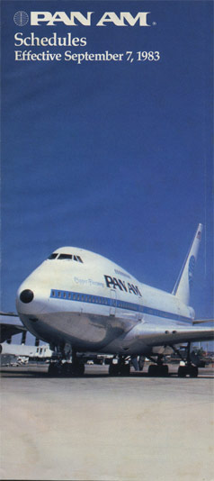 Pan Am Timetable Apr 29, 1984