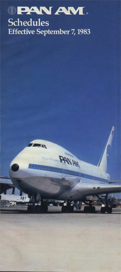 Pan Am Timetable Sep 7, 1983