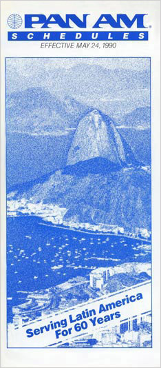 Pan Am Timetable May 24, 1990