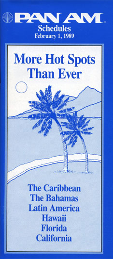 Pan Am Timetable Feb 1, 1989