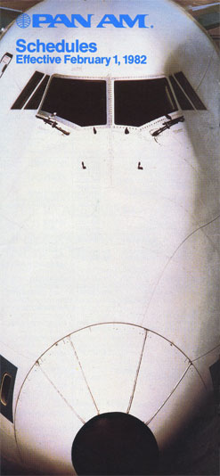 Pan Am Timetable Feb 1, 1982