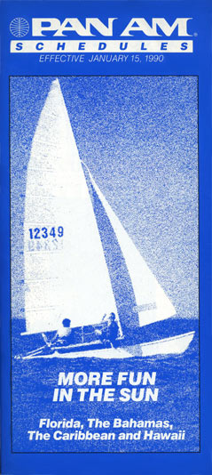 Pan Am Timetable Jan, 15, 1990