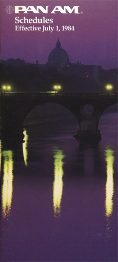 Pan Am Timetable Jul 1, 1984