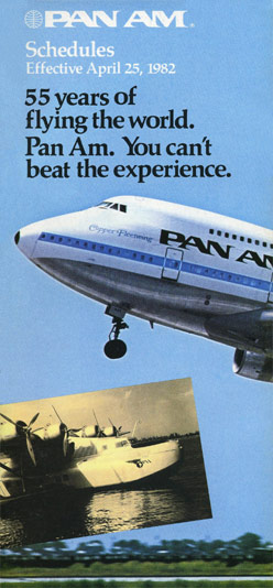 Pan Am Timetable Apr 25, 1982