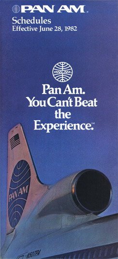 Pan Am Timetable Jun 28, 1982