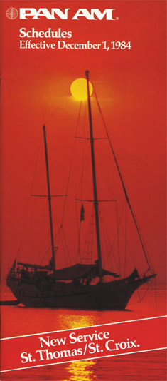Pan Am Timetable Dec 1, 1984