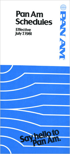 Pan Am Timetable Jan 1, 1971