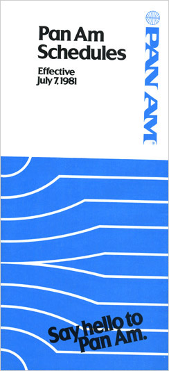 Pan Am Timetable Jul 7, 1981