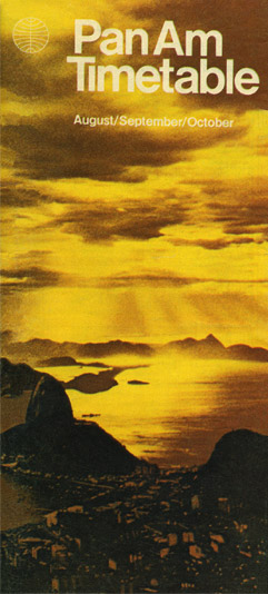 Pan Am Timetable Aug 1, 1971