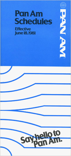 Pan Am Timetable Jun, 18, 1981