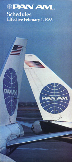 Pan Am Timetable Feb 1, 1983