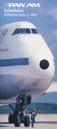 Pan Am Timetable Jul 1, 1983