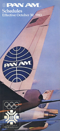 Pan Am Timetable Feb 1, 1987
