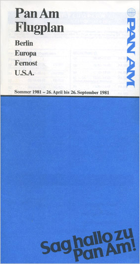 Pan Am Timetable Apr 29, 1979