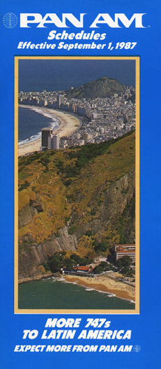 Pan Am Timetable Sep 1, 1987