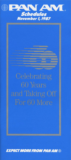 Pan Am Timetable Nov 1, 1987