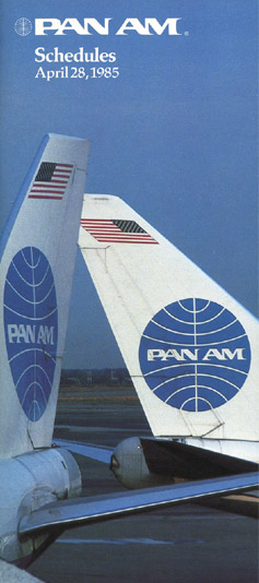 Pan Am Timetable Apr 5, 1987
