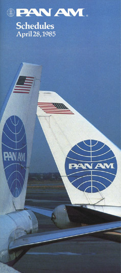 Pan Am Timetable Apr 28, 1985