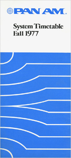 Pan Am Timetable Sep, 12, 1977
