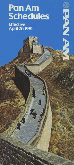 Pan Am Timetable Apr 26, 1981