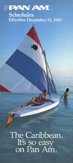 Pan Am Timetable Dec, 15, 1983