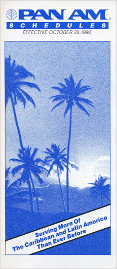 Pan Am Timetable Oct 28, 1990