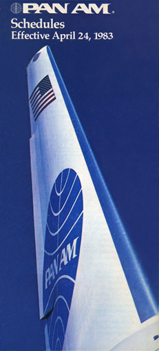 Pan Am Timetable Oct 24, 1983