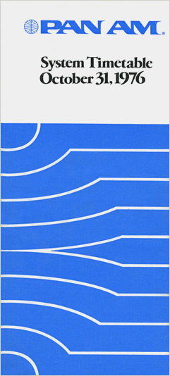 Pan Am Timetable Oct 31, 1976