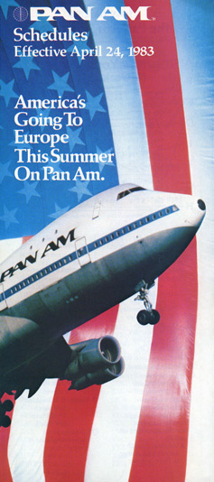 Pan Am Timetable Apr 5, 1987